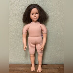 MY TWINN DOLL Brown Hair & Eyes, Needs Repairing See Pics & Description